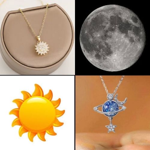 CosmicEclipse® set de collar de sol y luna